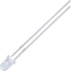 NTE ELECTRONICS LED; blue; 3mm; 3000mcd