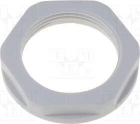 Nut; PG11; polyamide; 24mm; grey; Thread: