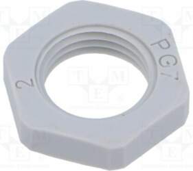 Nut; PG7; polyamide 6; 19mm; light