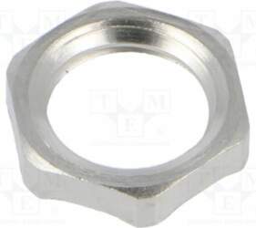 Nut; with earthing; M12; brass; 15mm