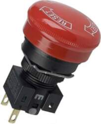 OMRON Switch: emergency stop; Stabl.pos:
