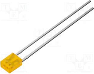OPTOSUPPLY LED; orange; rectangular; 2x3x4mm; bipolar