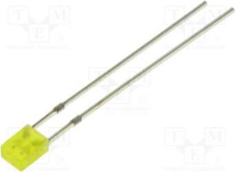OPTOSUPPLY LED; yellow; rectangular; 2x3x4mm; bipolar