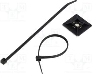 PARTEX Ties set; black; polyamide; 20pcs