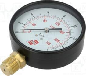 PNEUMAT Manometer; 0÷16bar; bottom connection; Thread:
