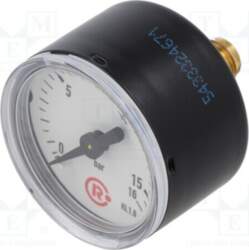 PNEUMAT Manometer; 0÷25bar; bottom connection; Thread: