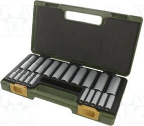 PROXXON Socket: 6-angles-set; 1/2",1/4"; Features: