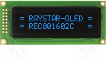 RAYSTAR OPTRONICS Display: OLED; alphanumeric; 16x2