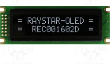 RAYSTAR OPTRONICS Display: OLED; alphanumeric; 16x2