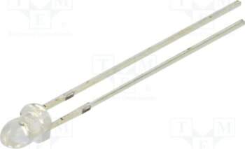 OPTOSUPPLY LED; green; 3mm; 60000÷70000mcd; 15°