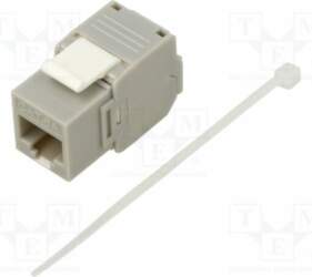 RJ45 module; Keystone; RJ45 socket; grey