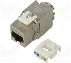 RJ45 module; Keystone; RJ45 socket; silver