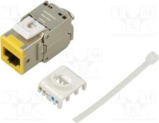 RJ45 module; Keystone; RJ45 socket; silver