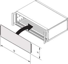 Schroff Front Panel, Full Width, Slotted
