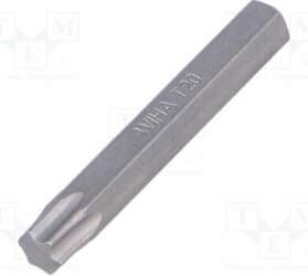 Screwdriver bit; Torx®; TX20; Socket size: