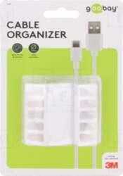 Set of clips; white; Cable P-clips