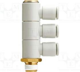 SMC Push-in fitting; threaded,angled 90°