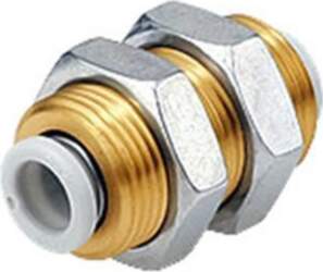 SMC Push-in fitting; threaded,straight; -1÷10bar