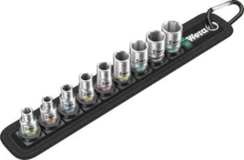 Socket: 6-angles-set; socket spanner; 1/4"; 9pcs