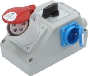 SPAMEL Switch socket; IP44; wall mount