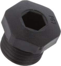 Stopper; PG7; IP68; polyamide; black; V-NE-SD