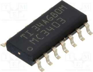 TEXAS INSTRUMENTS IC: operational amplifier; 1MHz