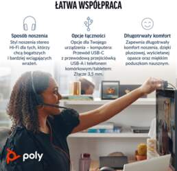 Wired Headset POLY Blackwire 3325 Stereo