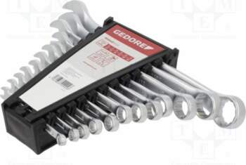 Wrench: combination spanner-set; double-sided; Plating: chromium