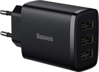 Baseus Compact Wall Charger, 3 x