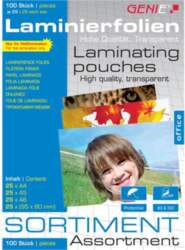 Genie Laminated folders 100 assortment pack
