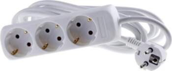 Mercodan Schuko power strip, 3 outlets