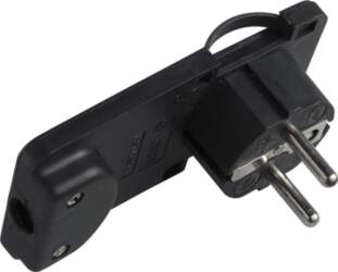 MicroConnect Schuko Angled Power Plug Black