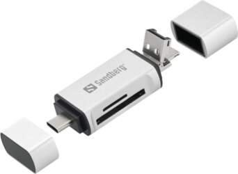 Sandberg Card Reader USB-C+USB+MicroUSB Card Reader