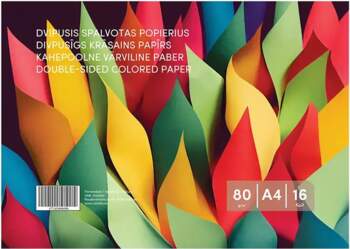 SMLT Colored paper, double-sided, 16 sheets