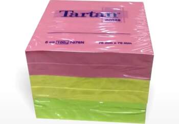 Tartan Sticky notes, size 76x76mm, 6