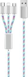 2GO USB 3-in-1 LED Charging Cable