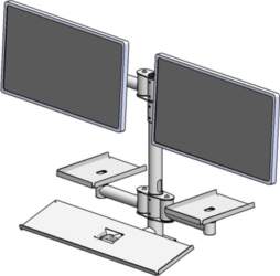 Ergonomic Solutions Wall mounted pole with