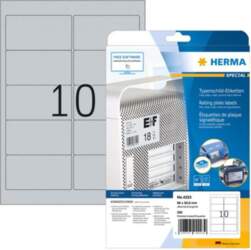 Herma Type label sheets A4 silver
