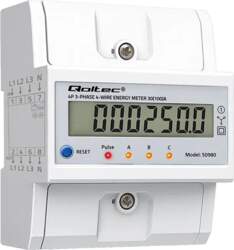 Qoltec Three-phase electronic meter with reset