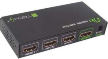 Techly HDMI Switch 4K, UHD, 3D