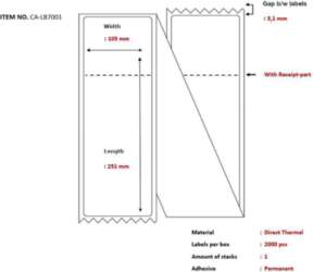 Capture Ship-label 105 x 251mm, Direct