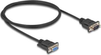 Delock Serial D-Sub9 Cable 1m, Shielded/Unshielded