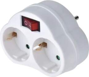 EMOS SCHUKO Plug Adaptor 2x +