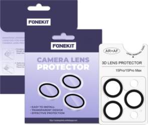 FoneKit camera lens protector, iPhone 15