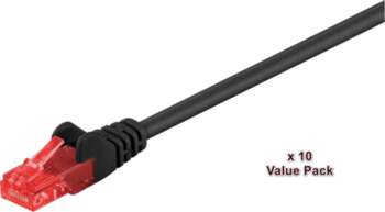 MicroConnect U/UTP CAT6 1M Black 10