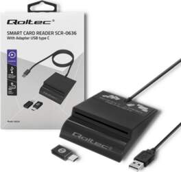 Qoltec smart card reader + USB-C