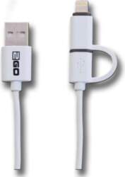 2GO 2in1 USB charging/data cable for