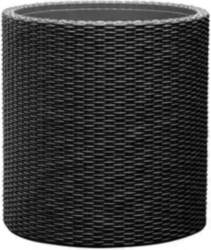 Keter Small grey cylindrical flower pot