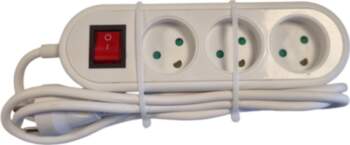 Mercodan Power strip with 3 outlets