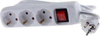 Mercodan Schuko power strip, 3 outlets